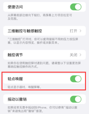 广阳苹果授权维修站分享iPhone轻点无法唤醒怎么办 